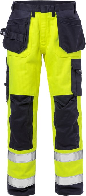 125939-171-b1 Fristads 125939 Flame High Vis workman trousers 2584 FLAM
