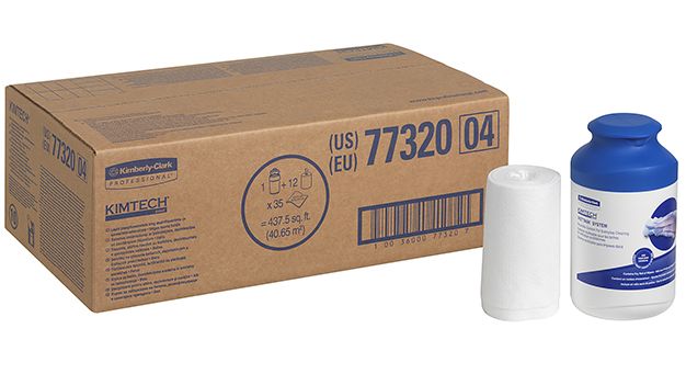 Kimberly Clark Kimtech Wettask DS 7732 Wipe Rolls incl. Dispenser Box