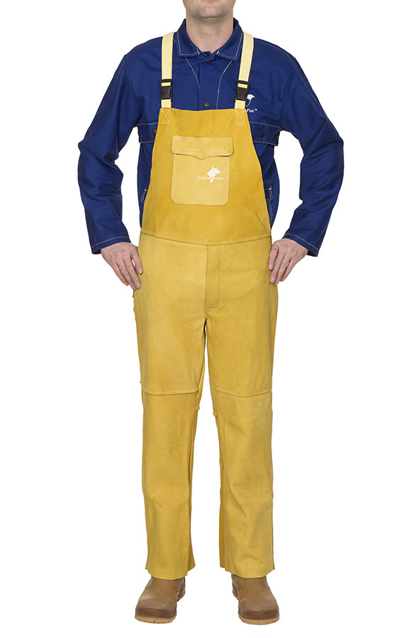 Weldas Golden Brown 44-5600 full leather welder protection dungarees