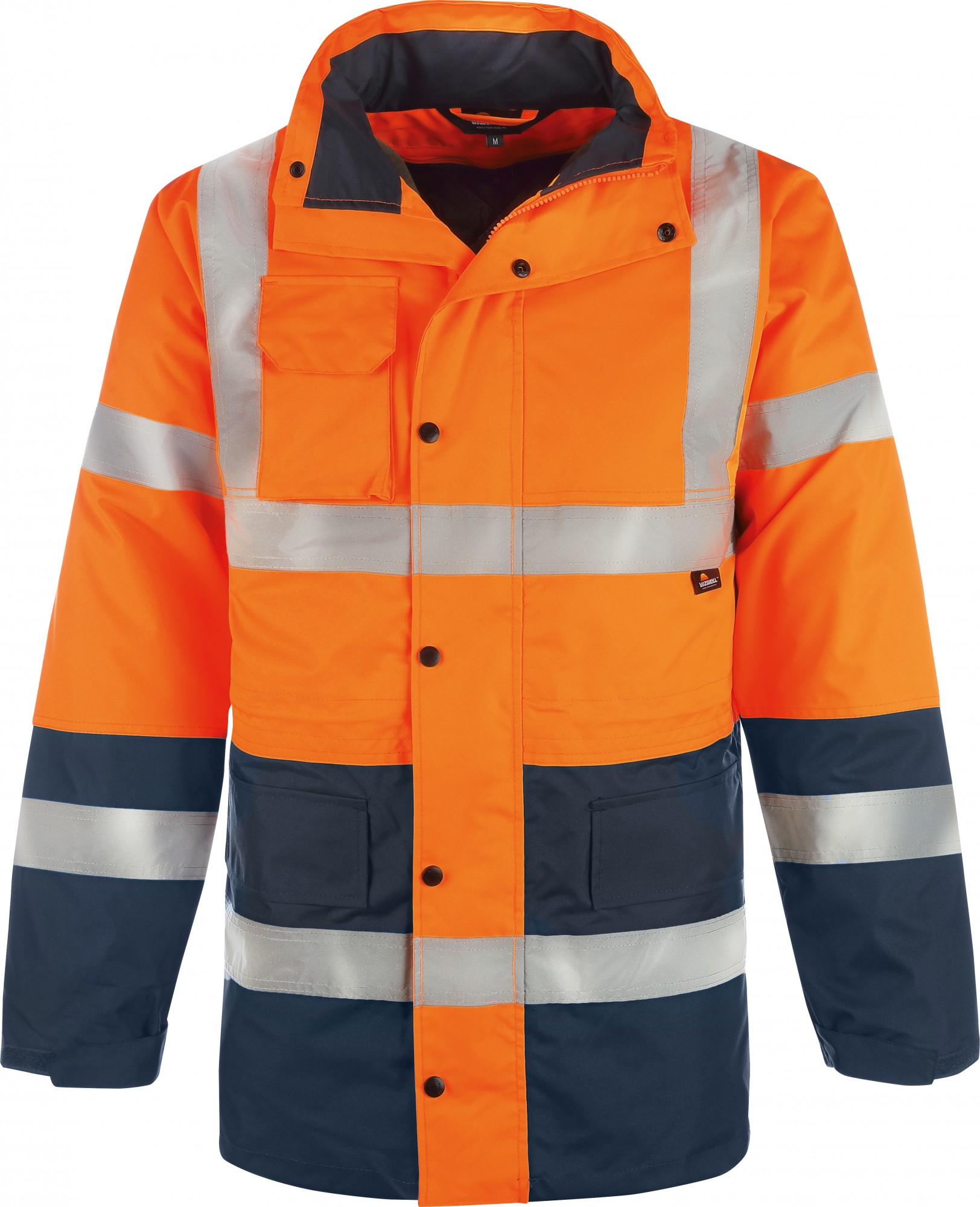 VW05DOx9uYGmnur99Gs Vizwell VWJK05 Warning protection parka 2 in 1 light orange/navy