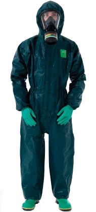 gr40-t-00-162 Microchem / AlphaTec 4000 Overall with hood model 162 green