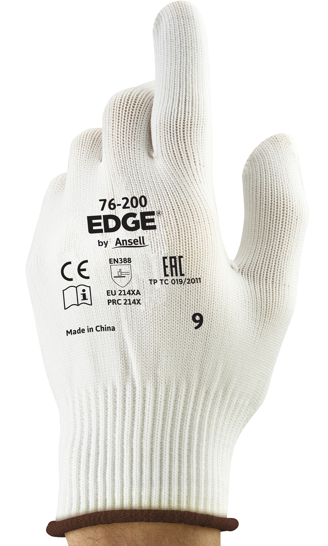 Ansell Edge 76-200 Nylon-Schutzhandschuhe weiß