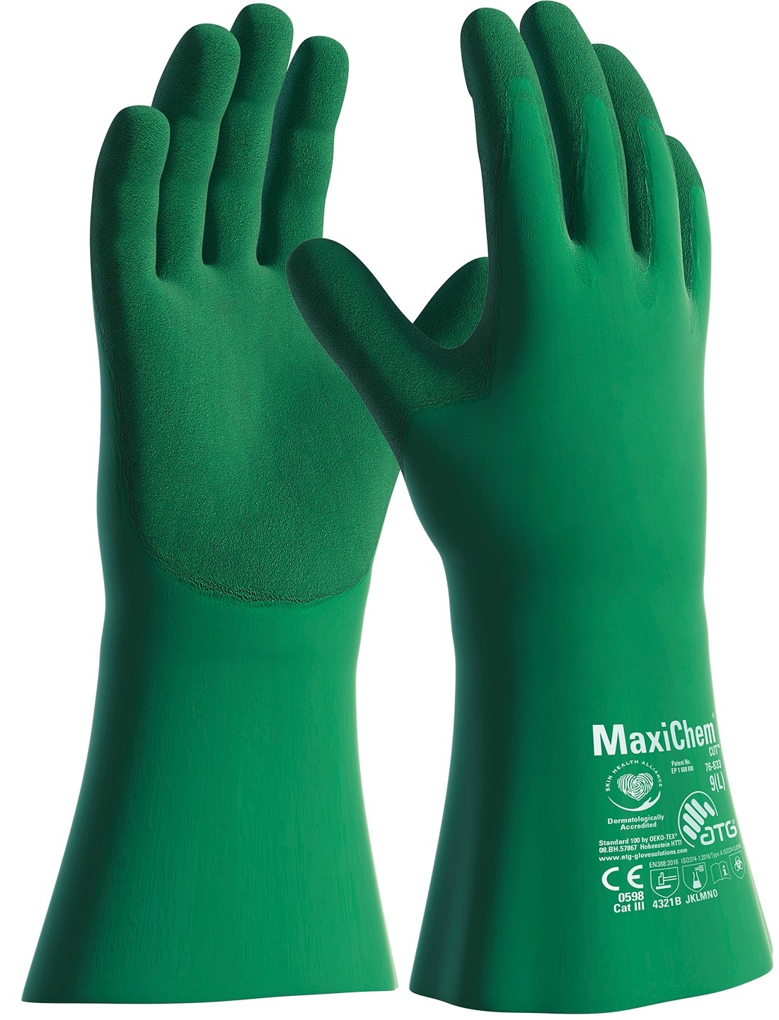 atg2345 ATG 76-833 MaxiChem NBR chemical protective gloves level B