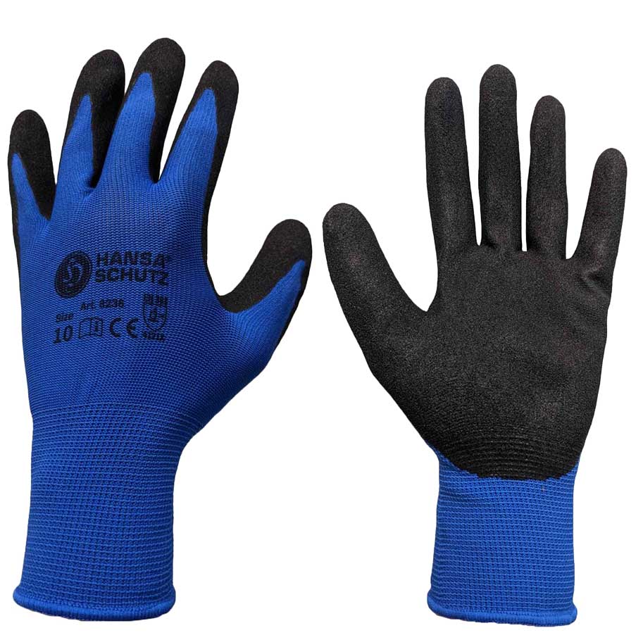 8236 HansaTec 8236 Nitrile foam glove partially coated