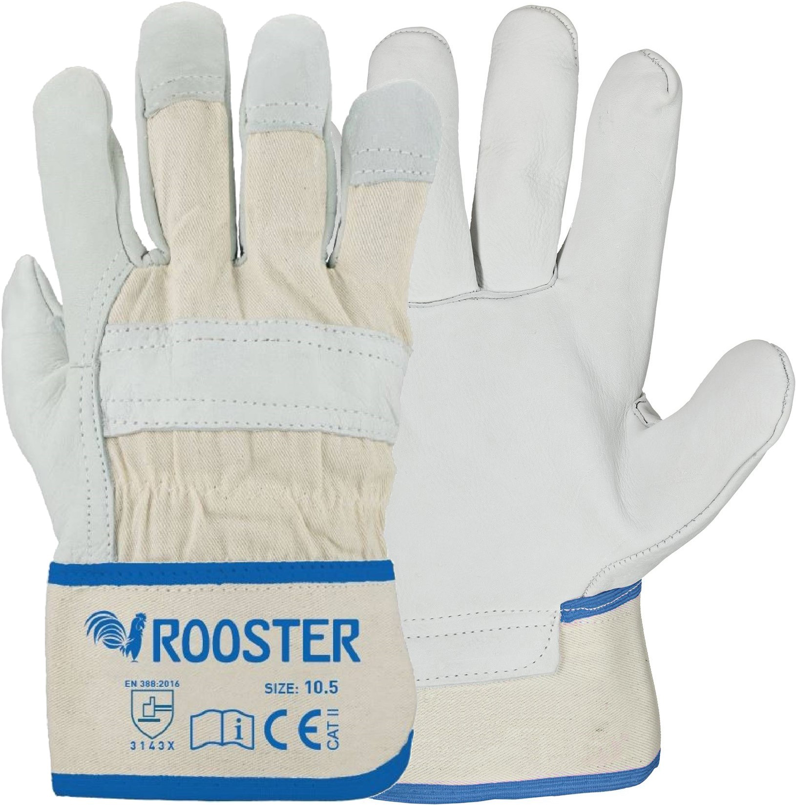 asatex-rooster-0162 Asatex 3600 Rooster cowhide leather gloves lined natural