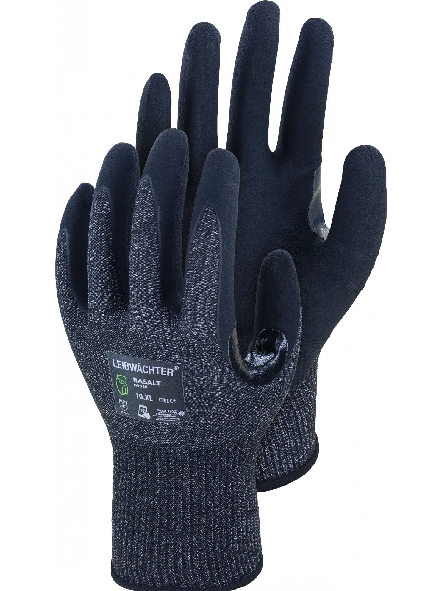 HLW550xnyR0UoySA2fw Leibwächter LW550 Basalt Nitrile Foam Protective Gloves Touch Screen Capable