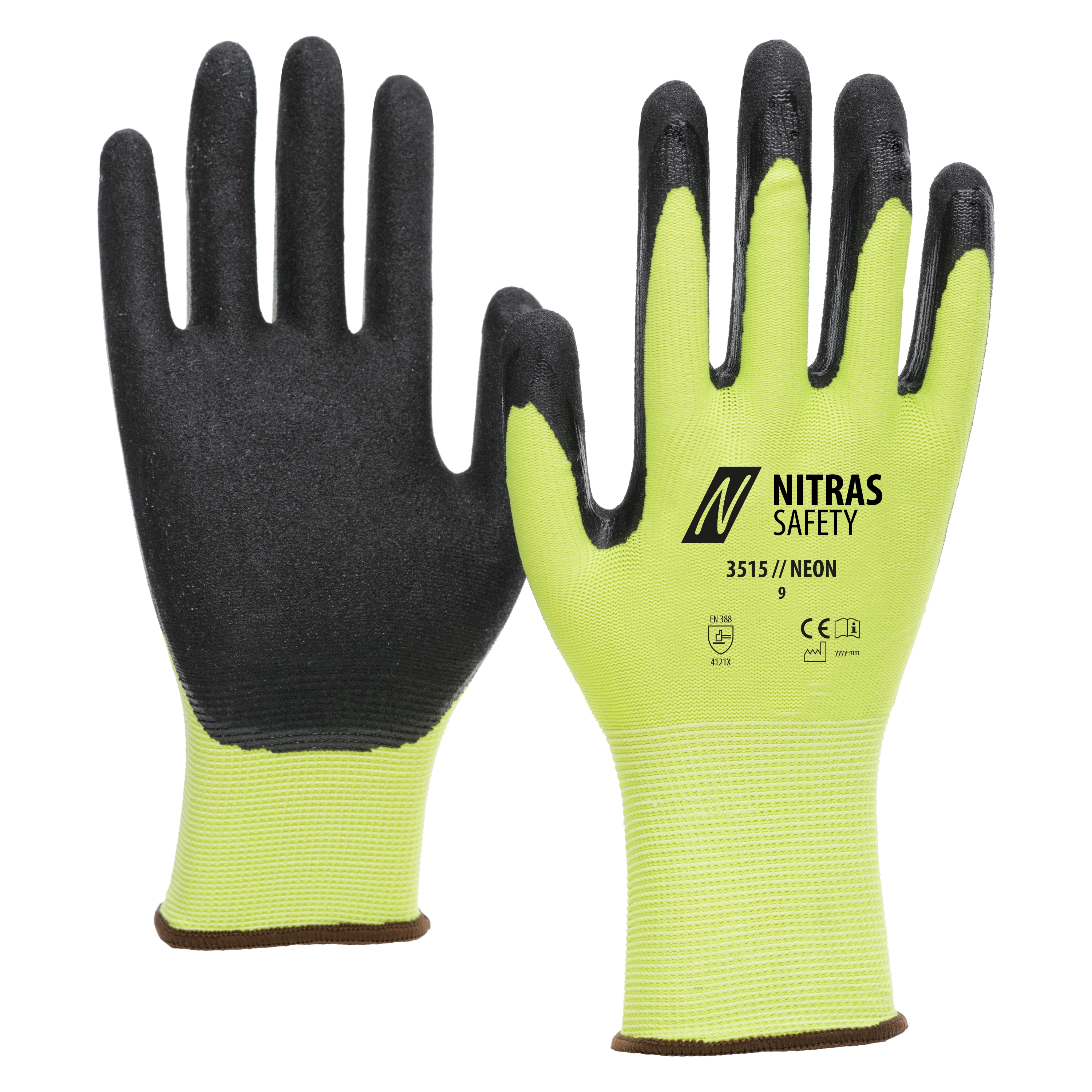 Nitras 3515 Neon gloves with nitrile coating