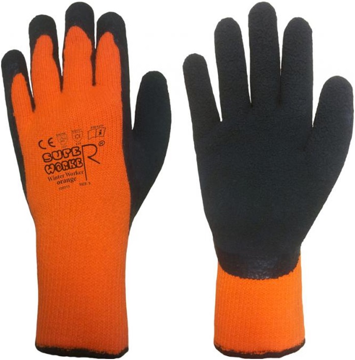 Super Worker Winter Worker Cotton Gloves with Latex Coating