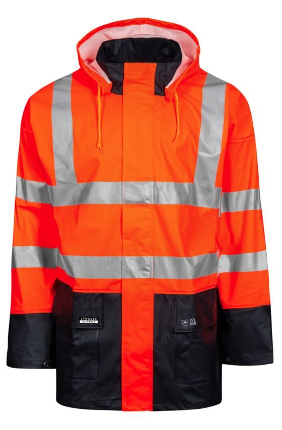 Lyngsøe LR37 Warnschutz-Regenjacke PU