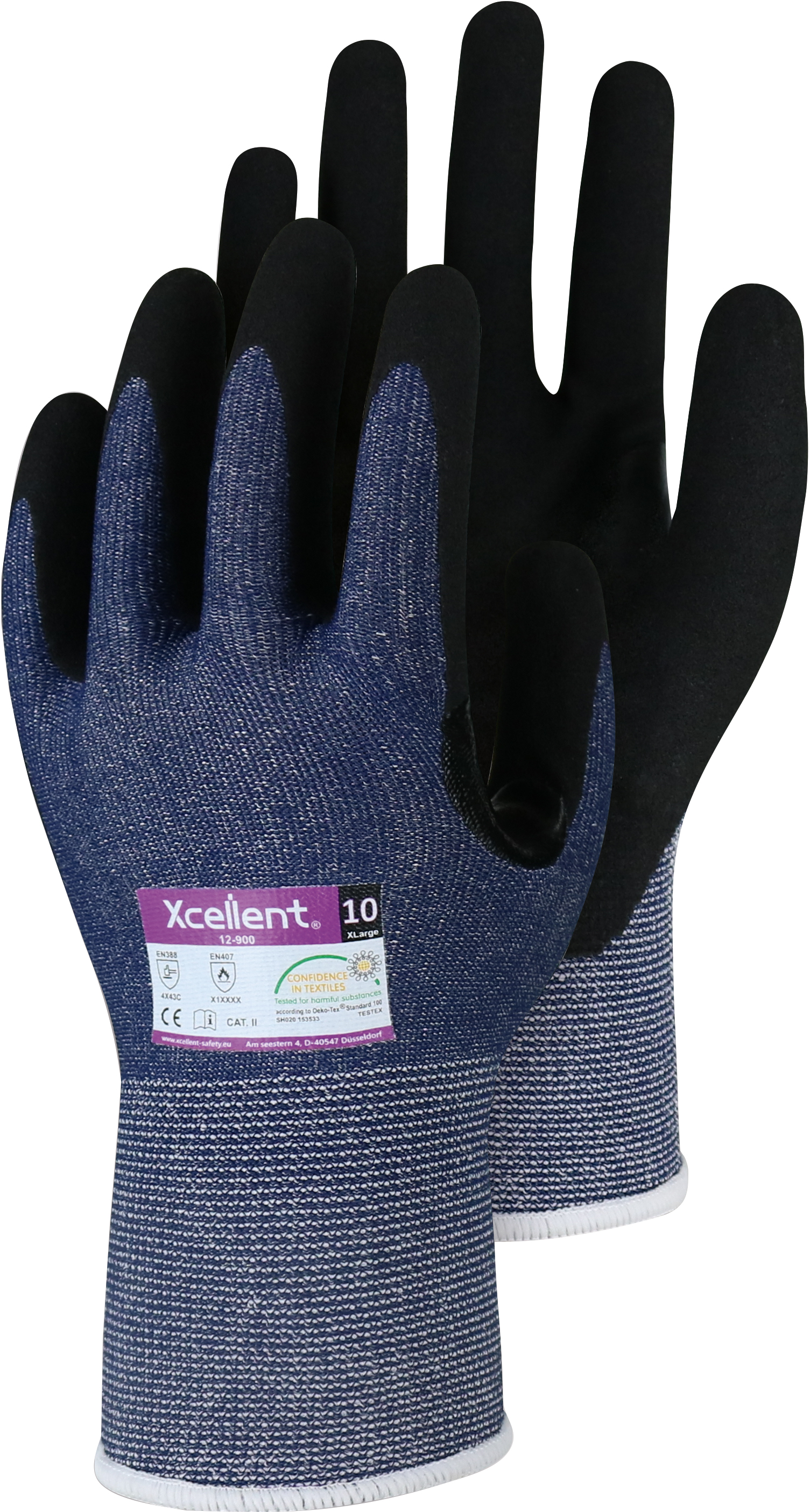 XC12900 Triuso Xcellent XC12900 Nitrile Cut Protection Gloves Level C