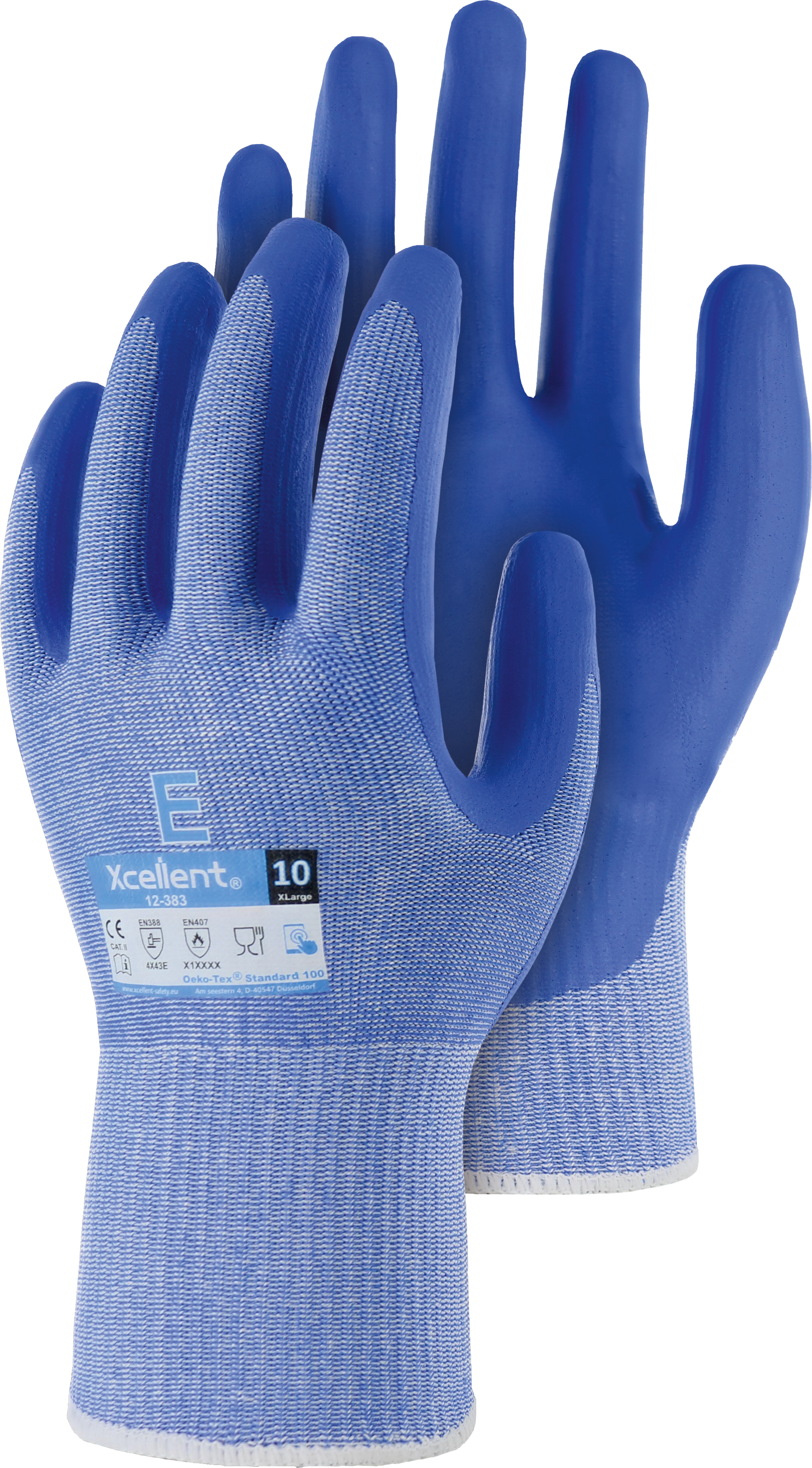 XC12383 Triuso Xcellent XC12383 Nitrile Foam Cut Protection Gloves Level E