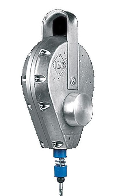 mas-51309-3 M.A.S descender with freewheel EN341 9m wire rope