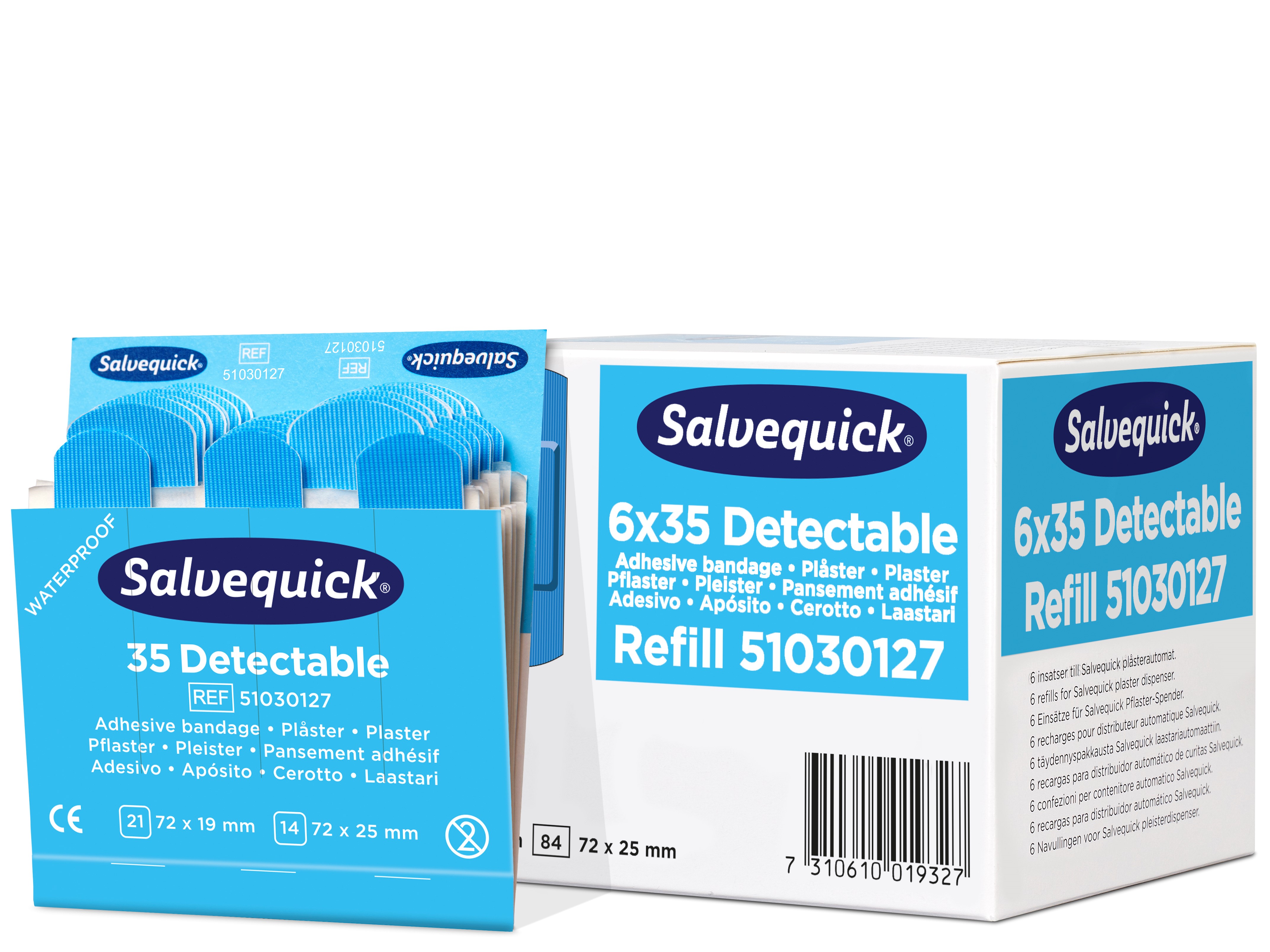 51030127-2 Salvequick 51030126 Pflastermix blau detektierbar