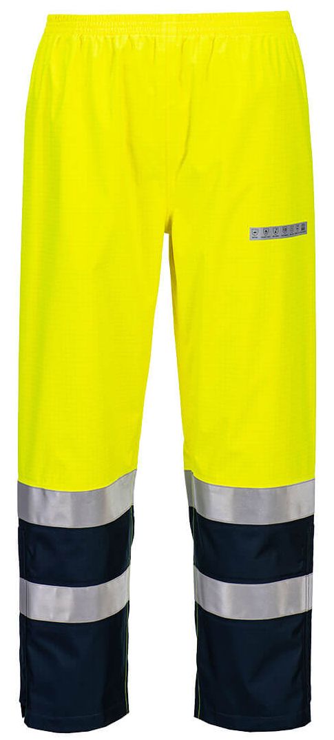 Portwest FR410 Bizflame Multinorm-Bundhose leuchtgelb-marine