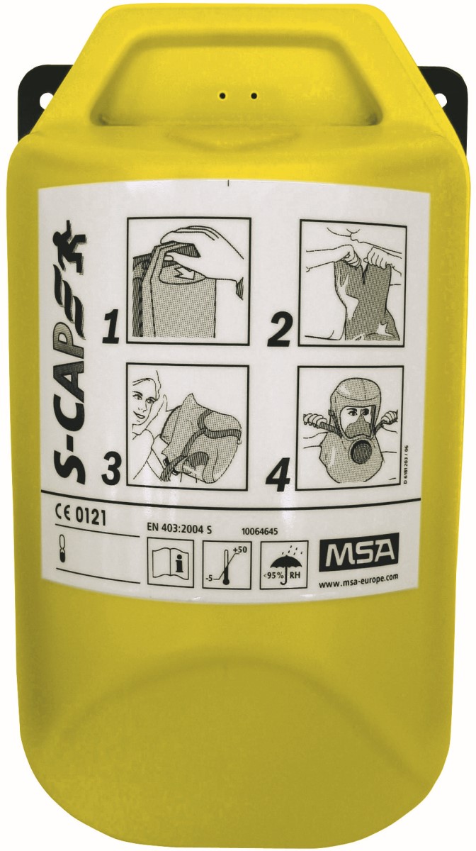 MSA Auer Brandfluchthaube S-CAP in Wandbox 10064645