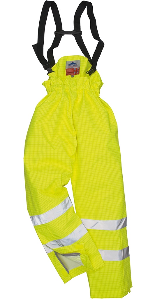 S781YER Portwest Bizflame Rain S781 flame retardant, antistatic warning dungarees
