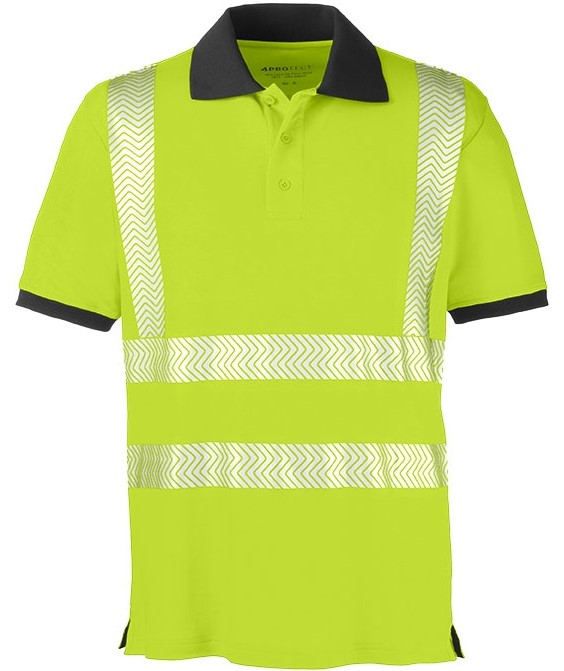 3434_szi8fqXkLyjrNj 4 Protect 3434 ORLANDO high-visibility polo shirt bright yellow-grey