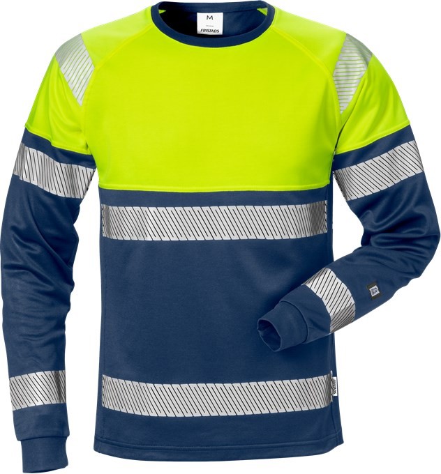 1j6kjgREJuXIff Fristads 129513 High Vis T-Shirt long sleeve 7519 THV with high-visibility protection