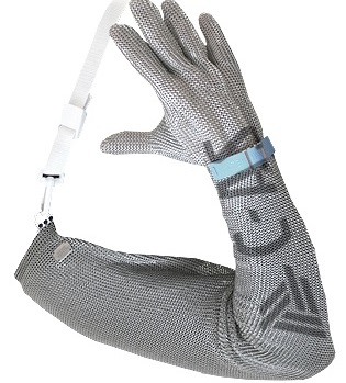 Schlachthausfreund Ganzarmschutz mit Schulterriemen