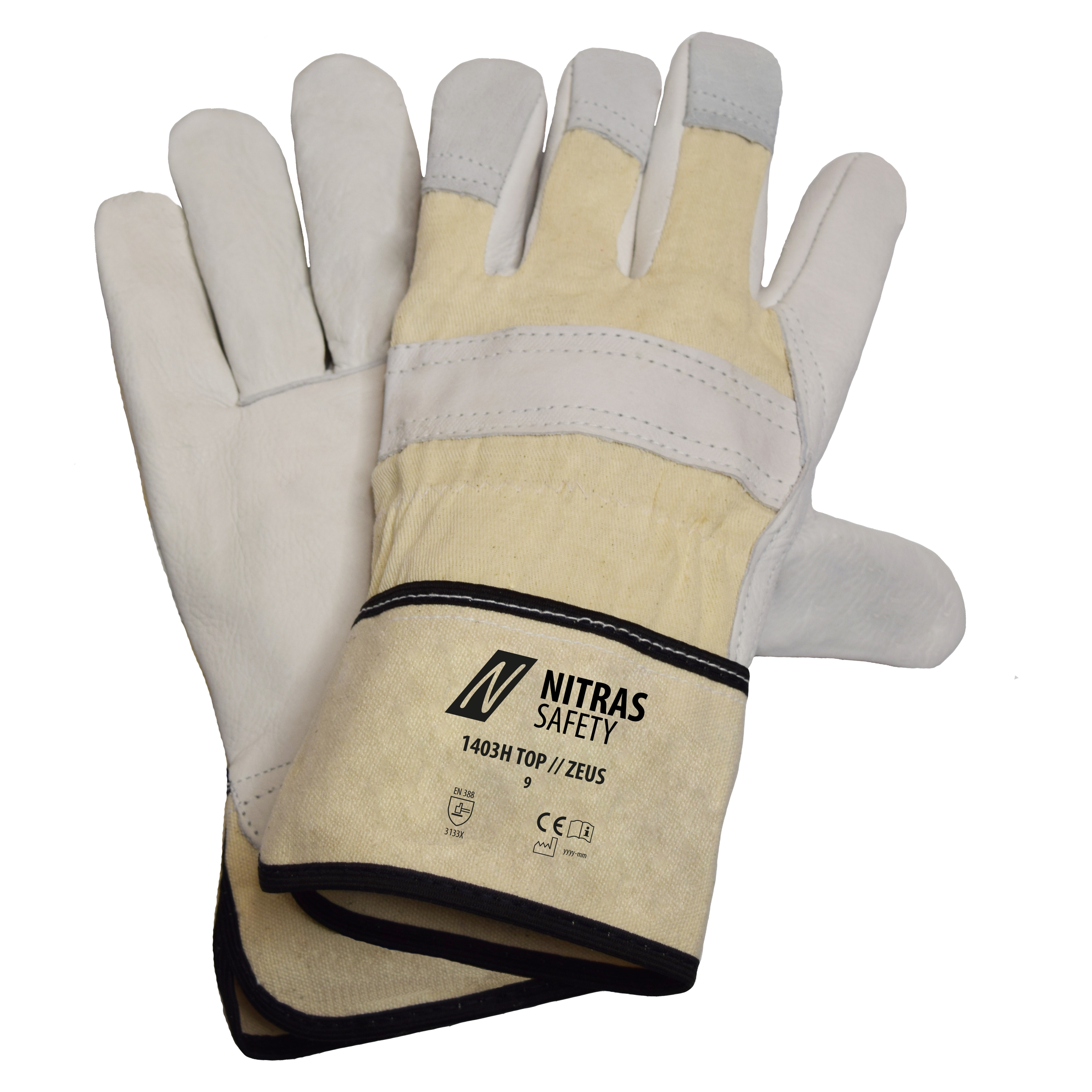 Nitras 1403H/Top Zeus cowhide full leather gloves