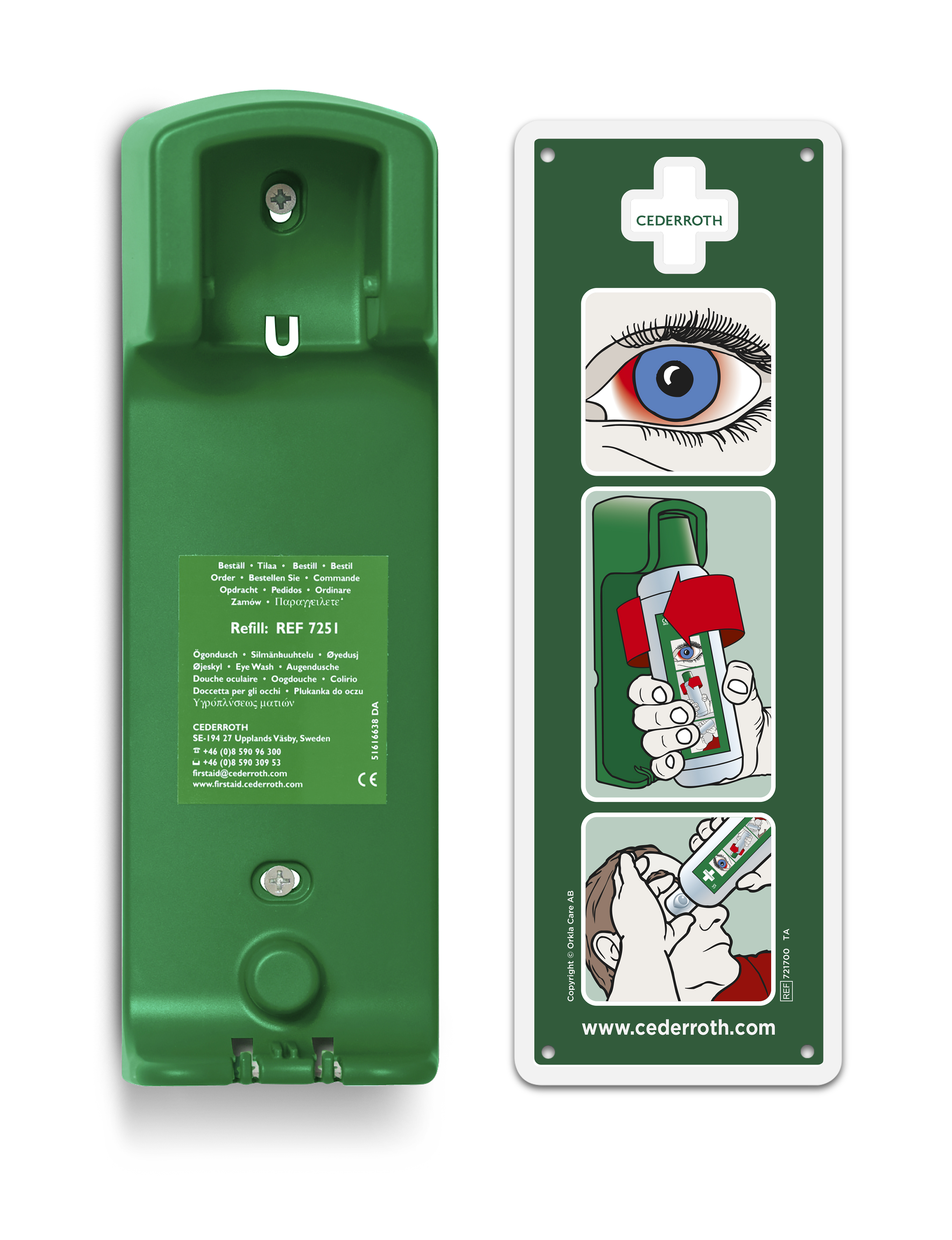 7200-1 Cederroth 7200 Wandhalterung für 500 ml Augenspülflasche