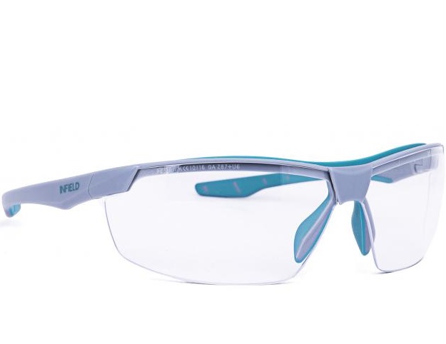 9021155-1 Infield Flexor Plus 9022155 temple glasses grey-turquoise clear