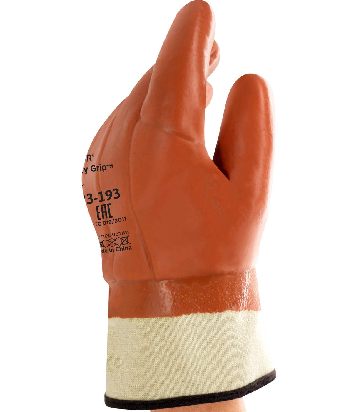 23-193 Ansell Winter Monkey Grip 23-193 PVC-Schnittschutzhandschuhe Level B