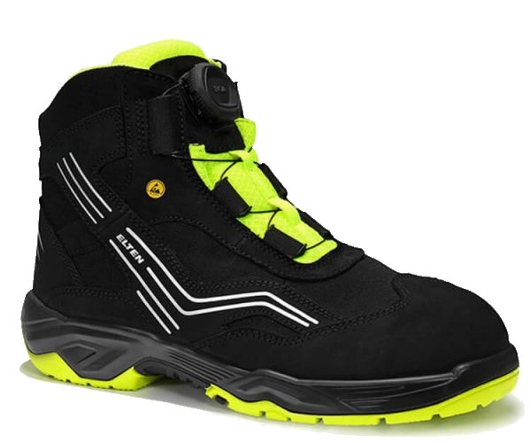 Elten Ambition Boa Mid 76752 Schnürstiefel ESD S2 schwarz/gelb