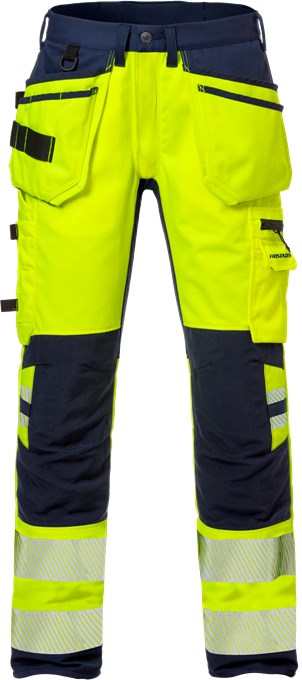 2f17a8702ca4a392a0ff43c297a4bcb1 Fristads 127734 High Vis Craftsman Stretch Trousers 2707 PLU