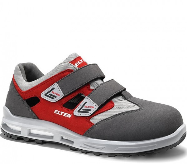 Elten Travis XXT grey-red - & | 719820 Arbeitsschutz ESD Industriebedarf Fußschutz Sandalen grau-rot S1 | Easy Schuhe | ESD CAS-Technik