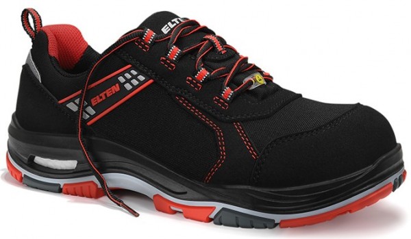 721310 Arbeitsschutz Low - Sicherheitshalbschuhe Schuhe CAS-Technik ESD Fußschutz black-red Industriebedarf XXTP | & ESD S2 | Elten | Ian