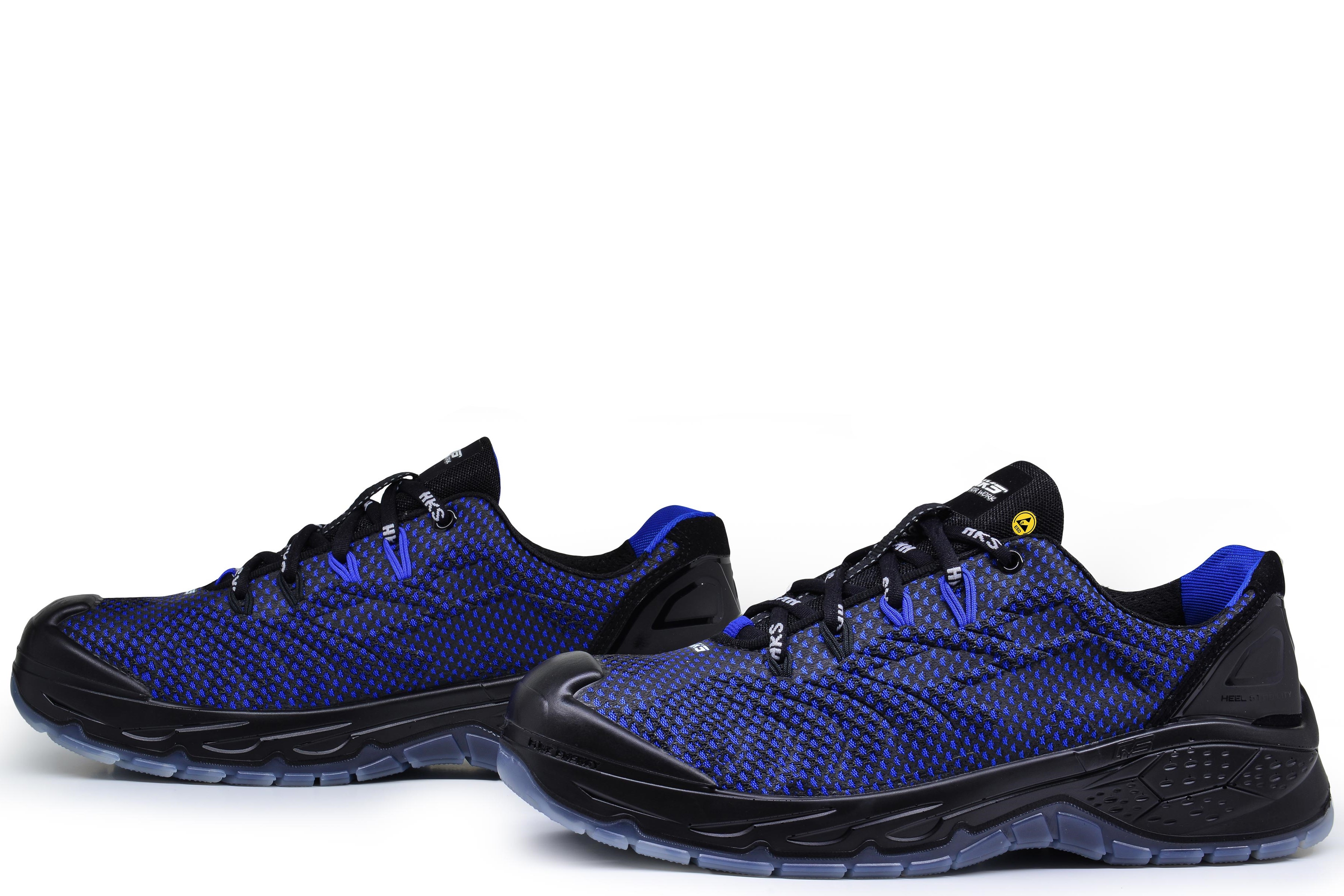 HKS Running Schuhe | ESD Fußschutz Arbeitsschutz SRC CAS-Technik S1P schwarz-blau Star | - 280 Industriebedarf Halbschuhe | ESD & RS