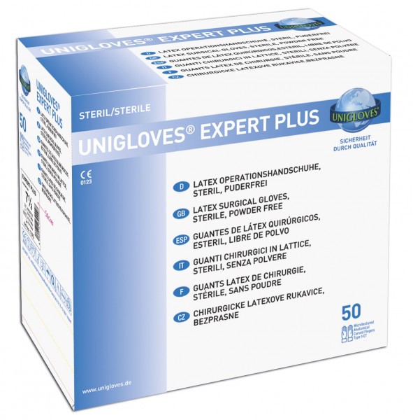 Unigloves Expert Plus Latex-OP-Handschuhe steril puderfrei